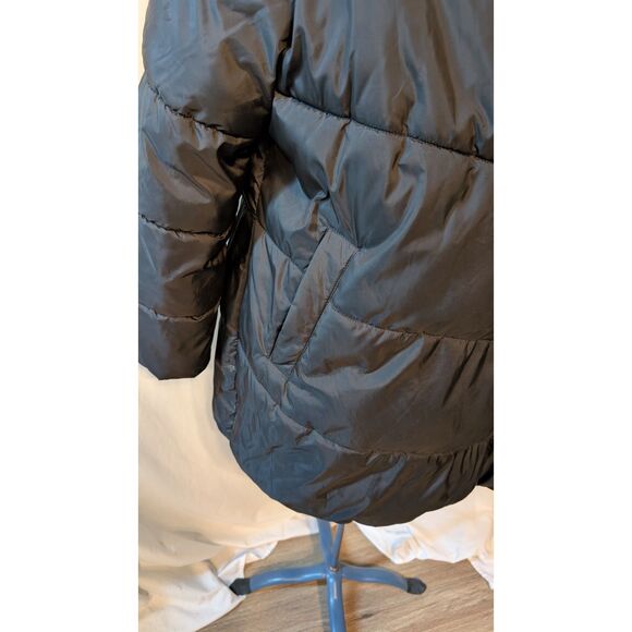 BCBGMAXAZRIA Faux Fur Hooded Coat Black, Size XL - Picture 4 of 7